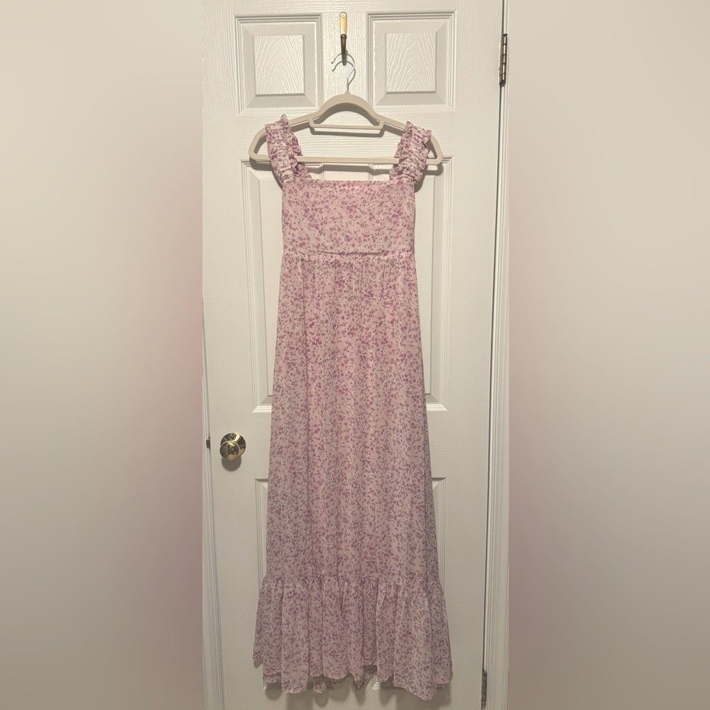Altar’d State Pink-Lavender Mallory Floral Maxi Dress